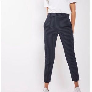 Topshop Pinstripe Cigarette Trousers Size 6